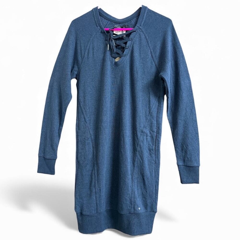 Prana Blue Cozy Up Terry Dress size XS